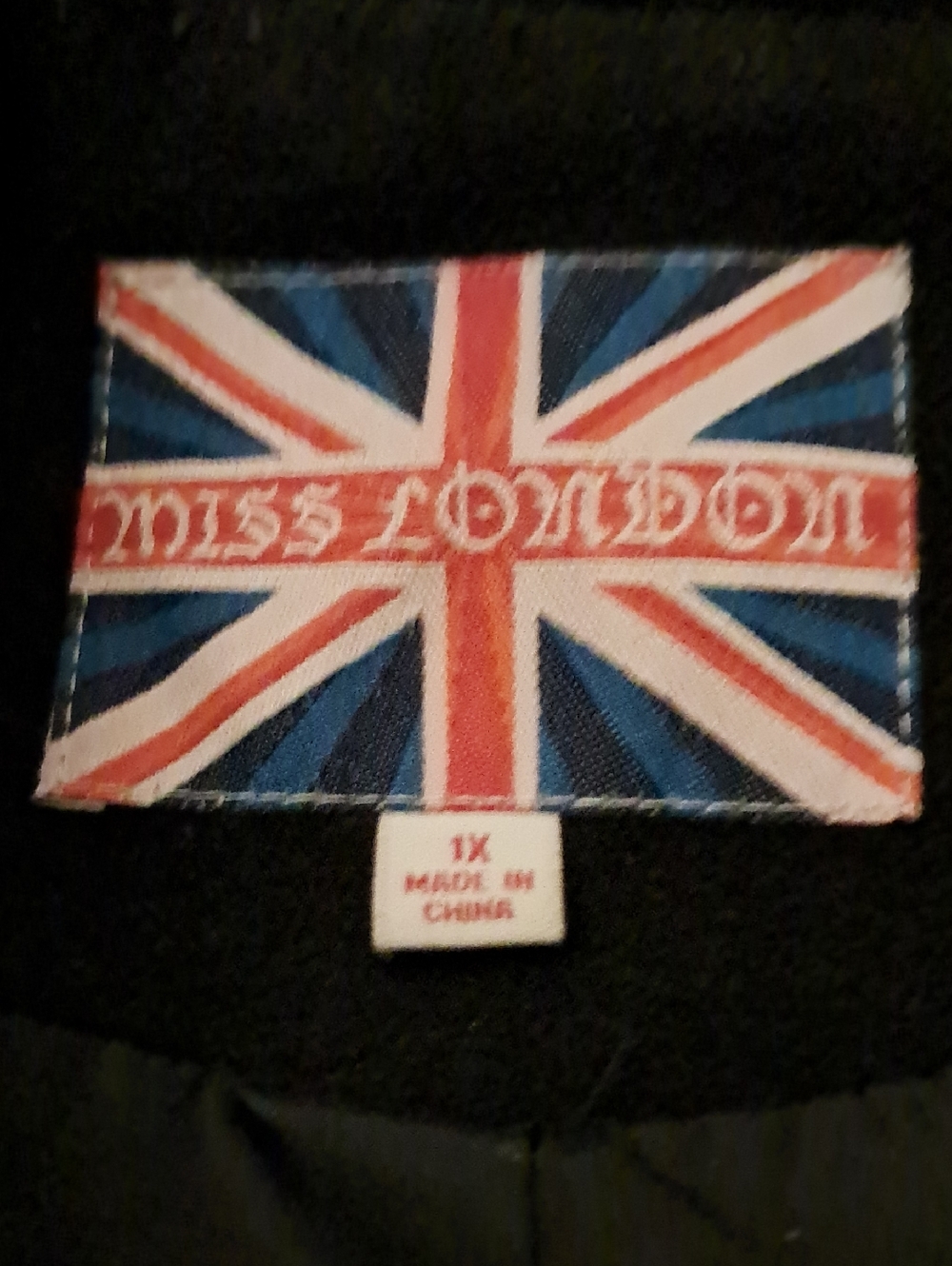 Miss London Black Wool Button-Detail Jacket